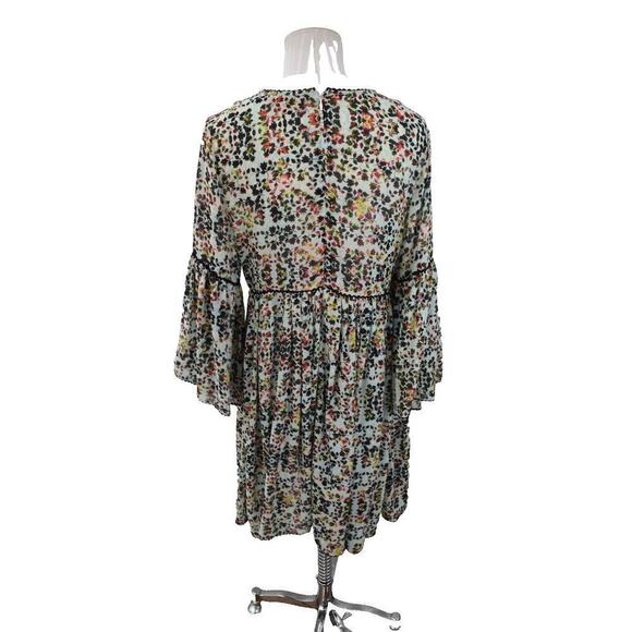 Bhanuni By Jyoti Anthropologie LIBRA 4 Green Black Floral Embroidered - Picture 3 of 5